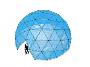 geodesic dome with entry 3D Model