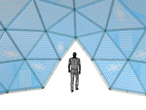 geodesic dome with entry Modelo 3D