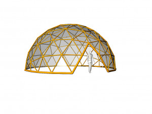 geodesic dome with entry Modelo 3D