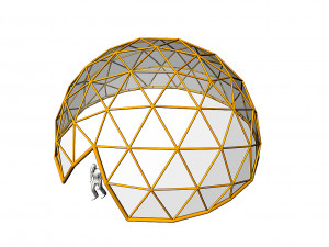 geodesic dome with entry Modelo 3D
