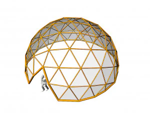 geodesic dome with entry 3D Model
