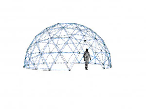 geodesic dome with entry 3D Model