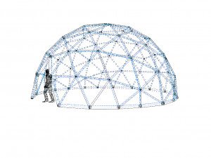 geodesic dome with entry Modelo 3D