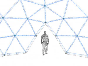 geodesic dome with entry 3D Model