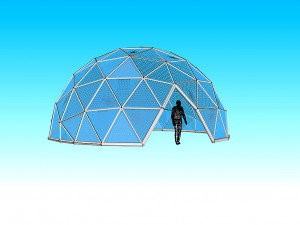 geodesic dome with entry Modelo 3D