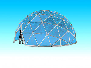 geodesic dome with entry Modelo 3D