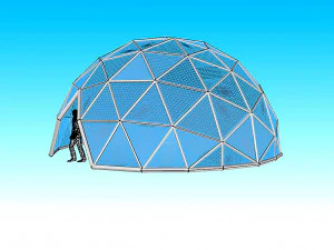 geodesic dome with entry 3D Model
