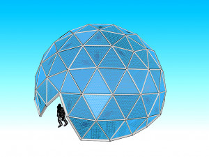 geodesic dome with entry Modelo 3D