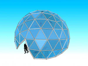 geodesic dome with entry 3D Model