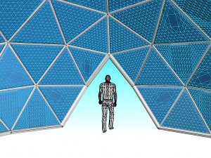 geodesic dome with entry 3D Model
