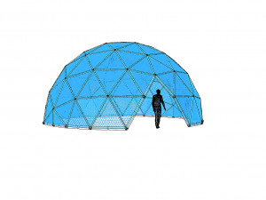 geodesic dome with entry Modelo 3D
