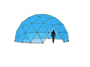 geodesic dome with entry 3D Model