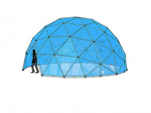 geodesic dome with entry Modelo 3D