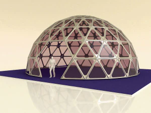 dome geodesic dome mandala pattern structure 3D Model