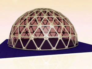dome geodesic dome mandala pattern structure 3D Model