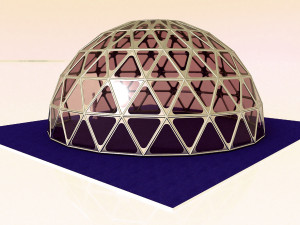 dome geodesic dome mandala pattern structure 3D Model