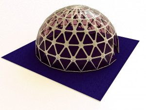 dome geodesic dome mandala pattern structure 3D Model