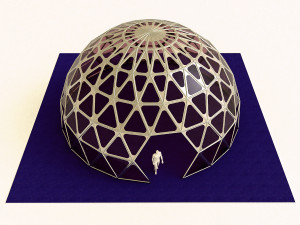 dome geodesic dome mandala pattern structure 3D Model