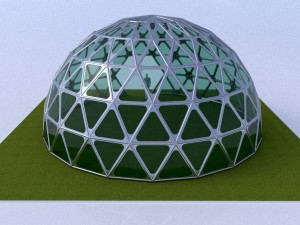 dome geodesic dome mandala pattern structure 3D Model
