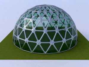 dome geodesic dome mandala pattern structure 3D Model