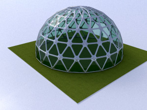 dome geodesic dome mandala pattern structure 3D Model
