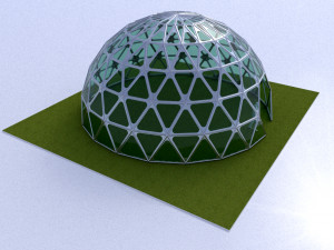 dome geodesic dome mandala pattern structure 3D Model
