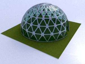 dome geodesic dome mandala pattern structure 3D Model