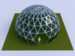 dome geodesic dome mandala pattern structure 3D Model