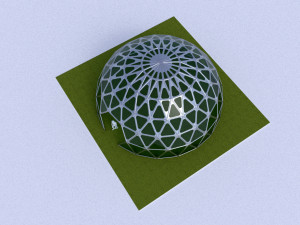 dome geodesic dome mandala pattern structure 3D Model