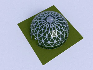 dome geodesic dome mandala pattern structure 3D Model