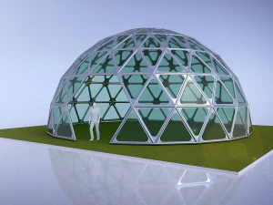 struktur pola mandala kubah geodesik kubah Model 3D