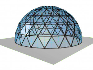 dome geodesic dome mandala pattern structure 3D Model