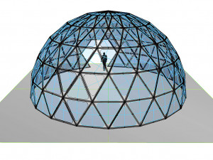 dome geodesic dome mandala pattern structure 3D Model