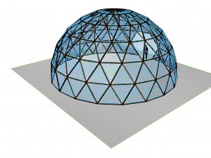 dome geodesic dome mandala pattern structure 3D Model