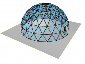 dome geodesic dome mandala pattern structure 3D Model