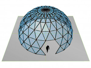 dome geodesic dome mandala pattern structure 3D Model