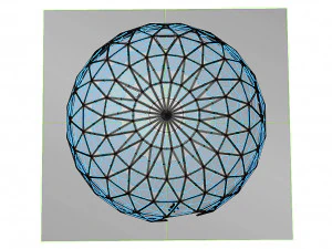 dome geodesic dome mandala pattern structure 3D Model