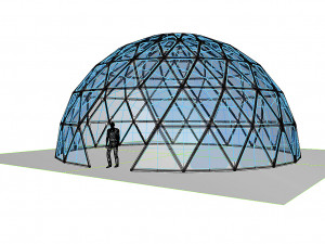 dome geodesic dome mandala pattern structure 3D Model
