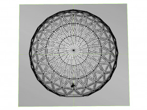 triangulated geodesic dome like structure with perforations 3D Model