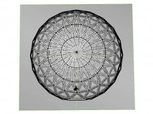 triangulated geodesic dome like structure with perforations 3D Model