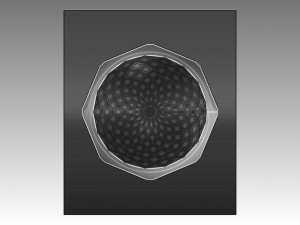 dome arena with pattern and glass panels Modello 3D