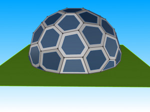 geodesic dome structure voronoi pattern 3D Model