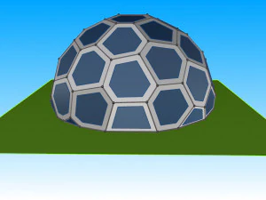 struttura della cupola geodetica modello voronoi Modello 3D
