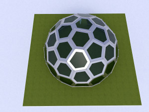 geodesic dome structure voronoi pattern 3D Model