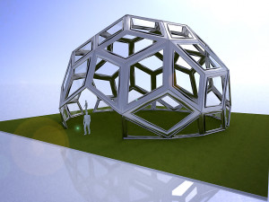 diamond pattern geodesic dome like structure 3D 模型