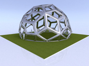 diamond pattern geodesic dome like structure 3D 模型