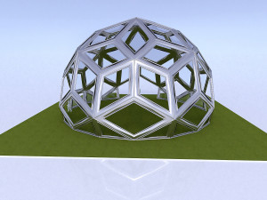 diamond pattern geodesic dome like structure 3D 模型