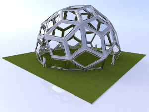 diamond pattern geodesic dome like structure 3D 模型