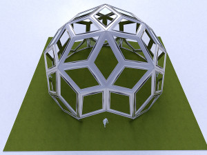 diamond pattern geodesic dome like structure 3D 模型