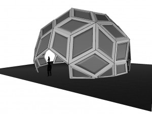 diamond pattern geodesic dome like structure 3D 模型